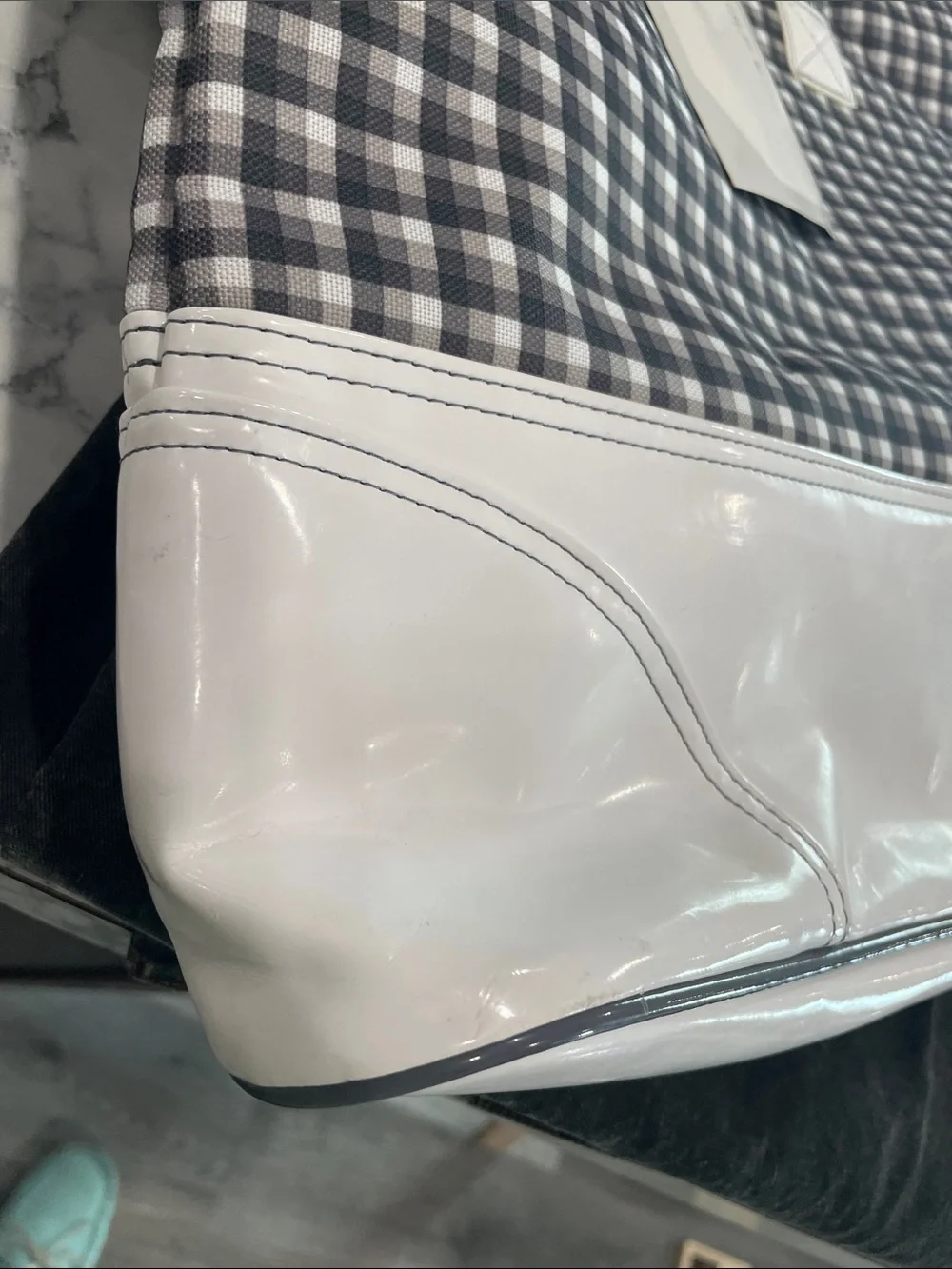 Nike Brassie Shoulder Bag Grey & White Gingham Golf Tote